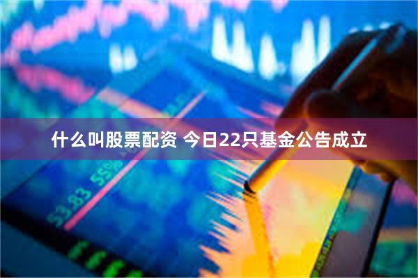 什么叫股票配资 今日22只基金公告成立