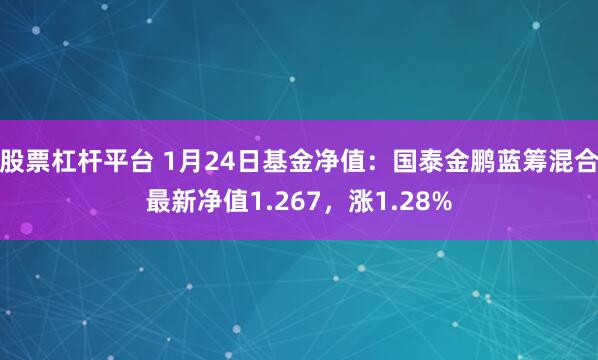 股票杠杆平台 1月24日基金净值：国泰金鹏蓝筹混合最新净值1.267，涨1.28%