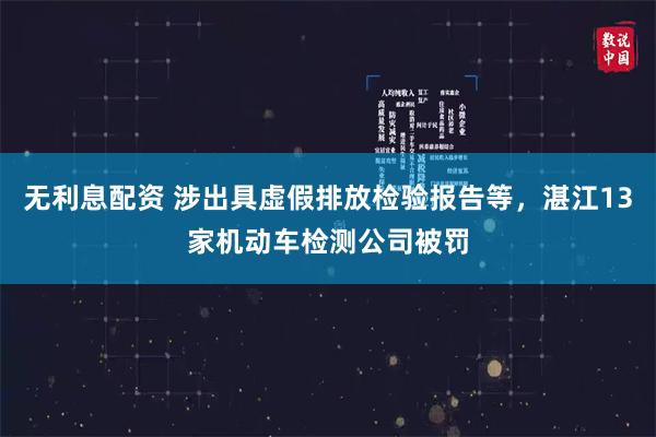 无利息配资 涉出具虚假排放检验报告等，湛江13家机动车检测公司被罚